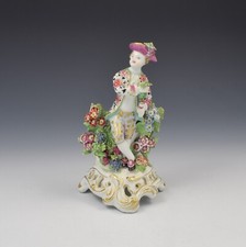 Rare Bow Porcelain Figure Of Autumn From The Adolescent Four Seasons c.1754-1764