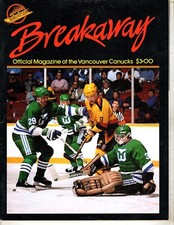 1988 - Hartford Whalers vs Vancouver Canucks program