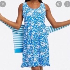 NWT DRAPER JAMES BY REESE WITHERSPOON Ruffle Sleeveless Nightgown SIZE S/M