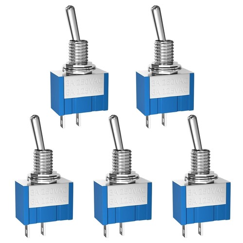 5 Pcs DPDT Blue 2 Way 6 Pin ON ON Guitar Mini Toggle Switch Car/Boat ...