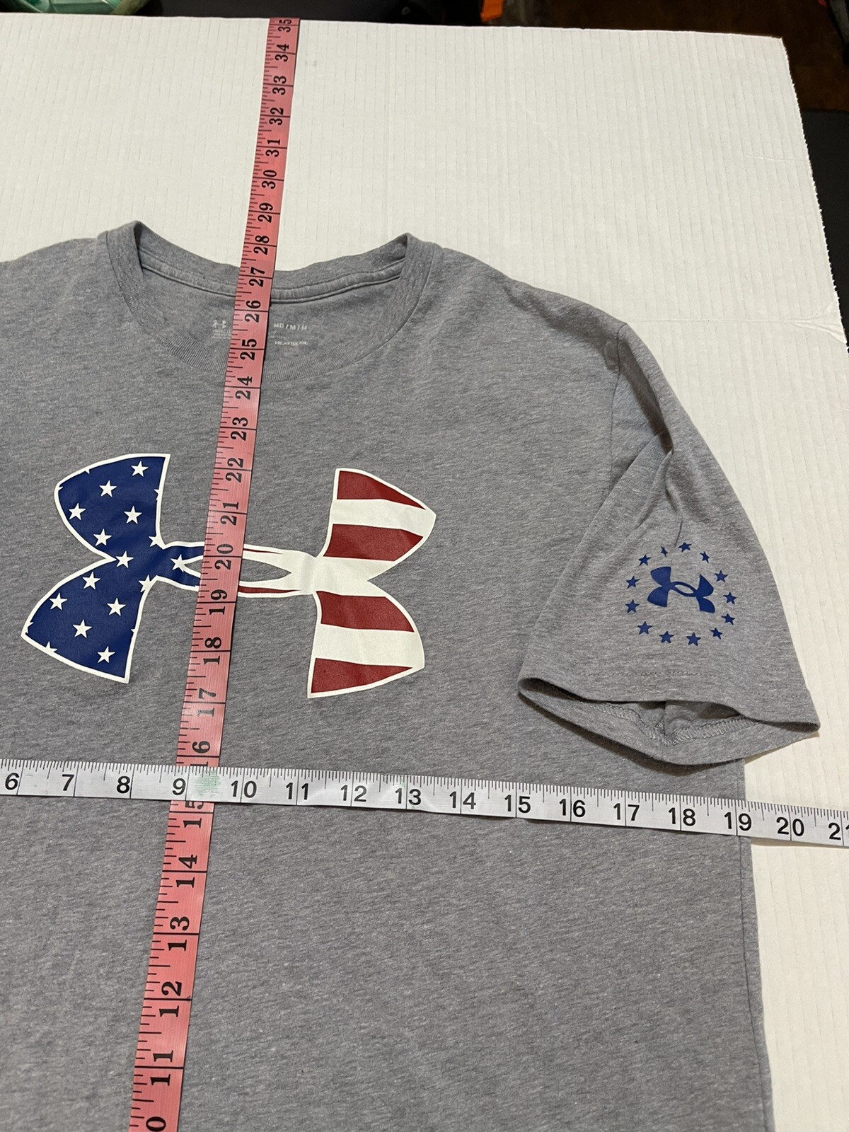 Men's Under Armour American Flag Logo Graphic TShirt… Gem