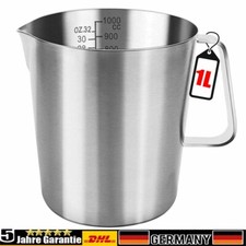 1 Liter Dicker Edelstahl-Messbecher mit Waage Milchtee Tasse Küchenback-Messbech