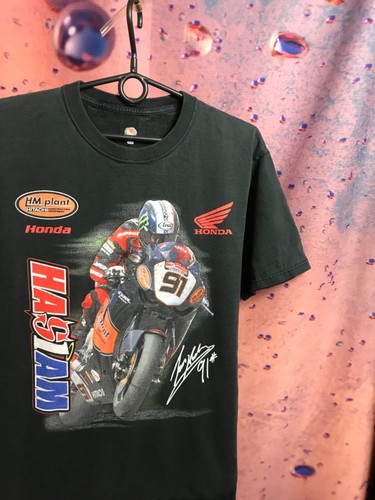 Tee-shirt de course moto Vihtage Honda Leon Haslam