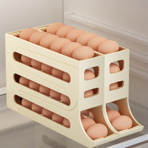 Automatyczne rolowane pudełko do przechowywania świeżych jaj oszczędzające miejsce pojemnik na jajka - Zdjęcie 1 z 9