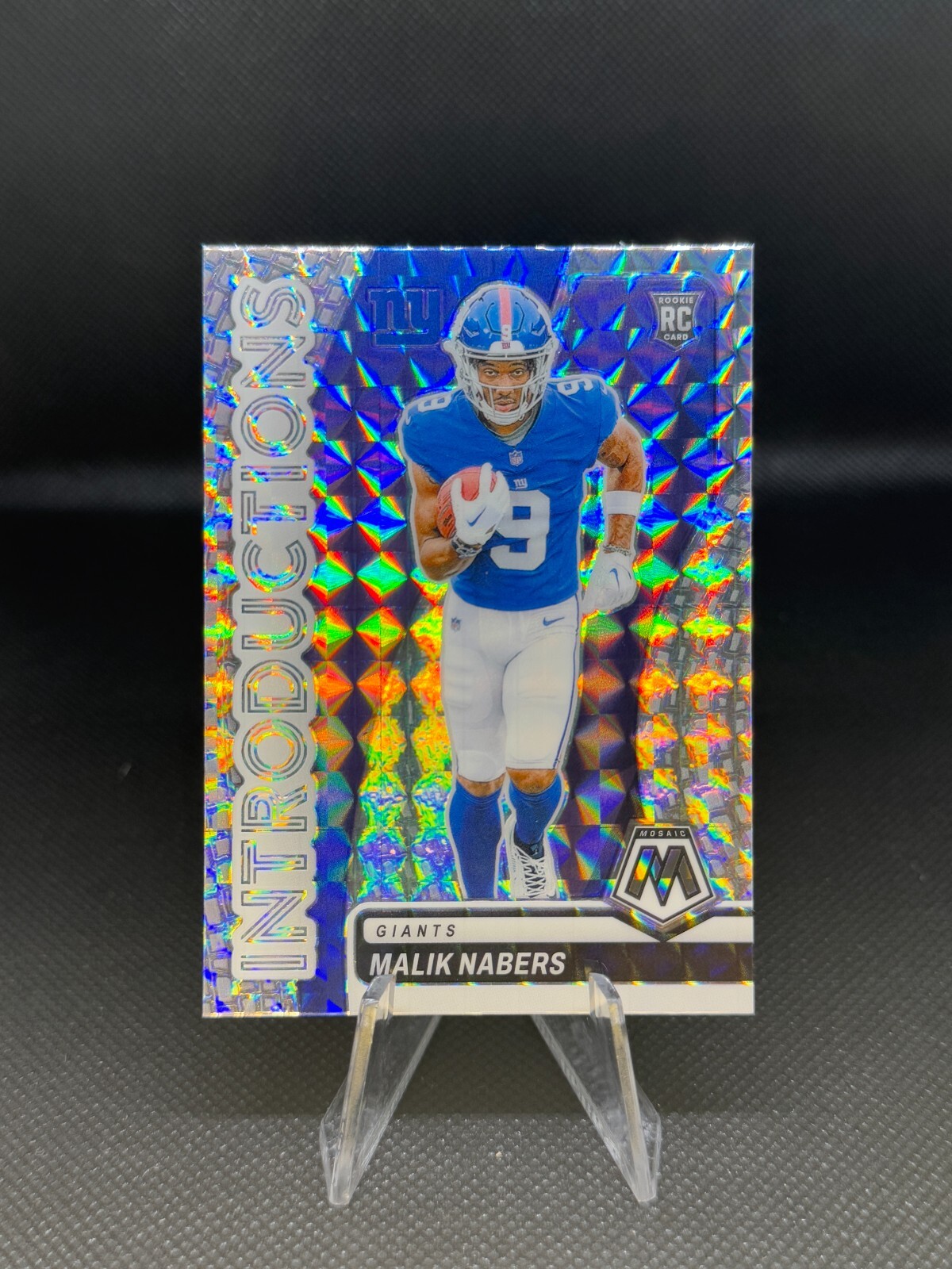 Malik Nabers 2024 Mosaic Silver Mosaic Introductions #4 Rookie RC Giants
