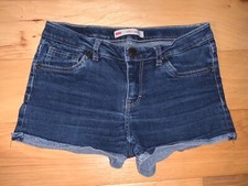 LEVI S GIRLS DENIM CUTOFF SHORTS SIZE 12 EXCELLENT COND LD6