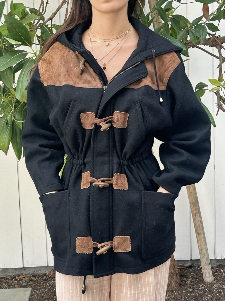 Vintage 90s Forenza Sz 4 100% Wool Coat Cinched Duffle | eBay