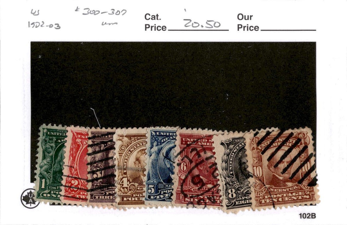 切手02 United States Postage Stamp, #300-307 Used, 1903 (AE) | eBay