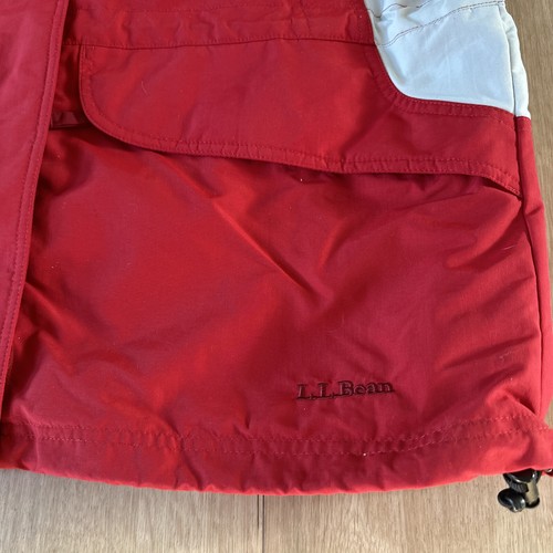 LL Bean Hooded Snow Ski Jacket Coat Women Size Large Red Full Zip Style OWV87 - Picture 4 of 7