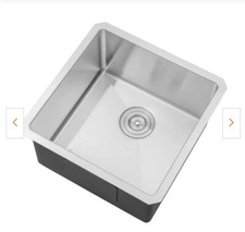 TORVA 15" x 17" Undermount Kitchen/Bar Sink,16 Gauge Stainless Steel Single Bowl