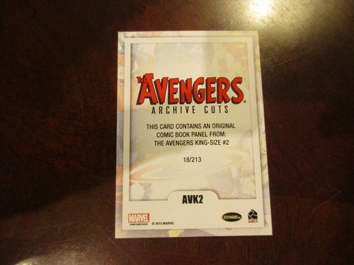 Rittenhouse Marvel The Avengers Silver Age Comic Cut Card AVK2 # 18/213 - Picture 2 of 2