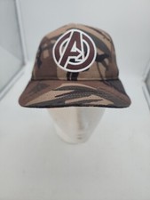 Marvel Avengers YOUTH Camo Hat Snapback Cap Characters Under Bill Logo Cleaned