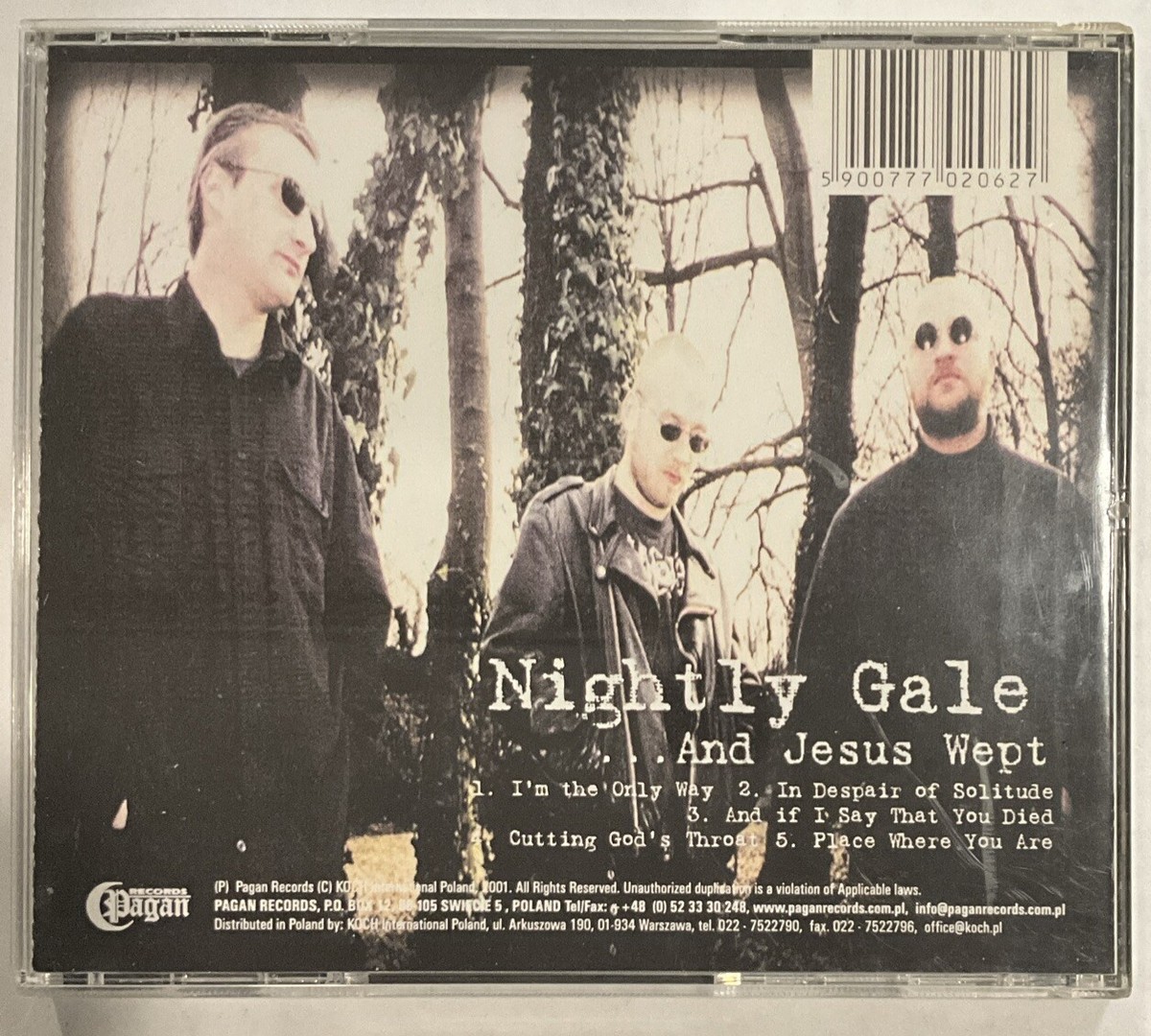 Nightly Gale - And Jesus Wept CD 2002 Pagan Records – MOON CD027