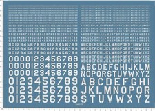 water slide decals US ARMY font Letter number (64010 white) for model kits
