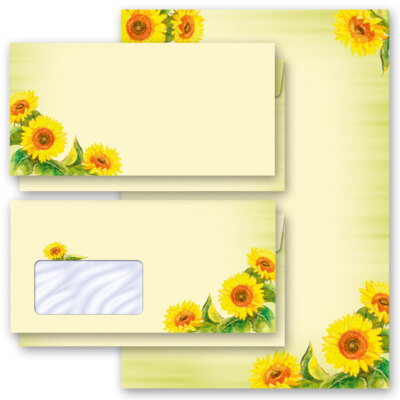 Briefpapier-Sets SUNFLOWERS