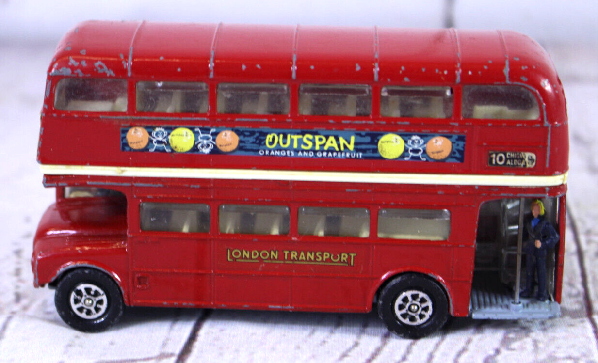 Vintage 904525 Red Corgi Toys Double Decker Bus London Transport Route Master