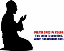 Vinyl Decal Sticker - Muslim Praying Car Truck Bumper Window Laptop JDM Fun 12"