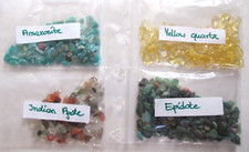 Semi Precious Stone Pieces 4 Different Types Amazonite Epidote Quartz Unused #4