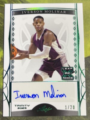 Iverson Molinar - 2023 Leaf Trinity Rookie Auto Green /20