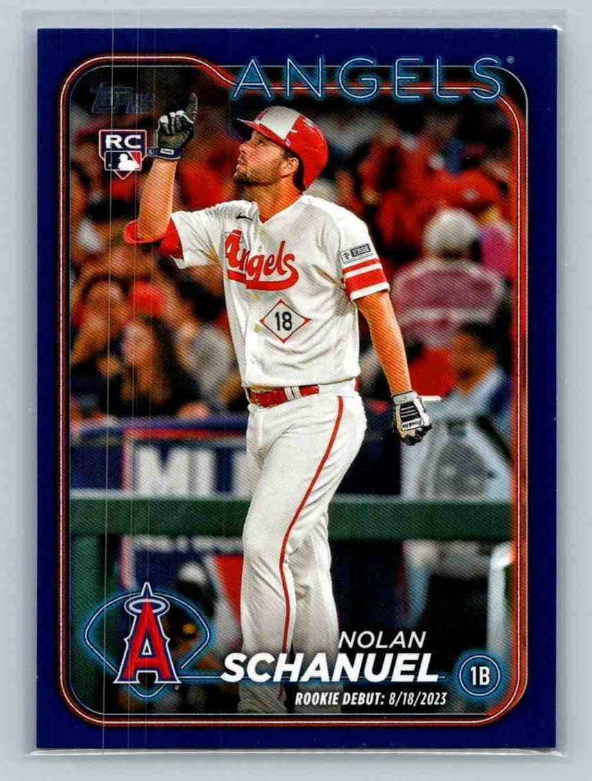 2024 Topps Update Series Royal Blue Nolan Schanuel #US193 RC Los Angeles Angels