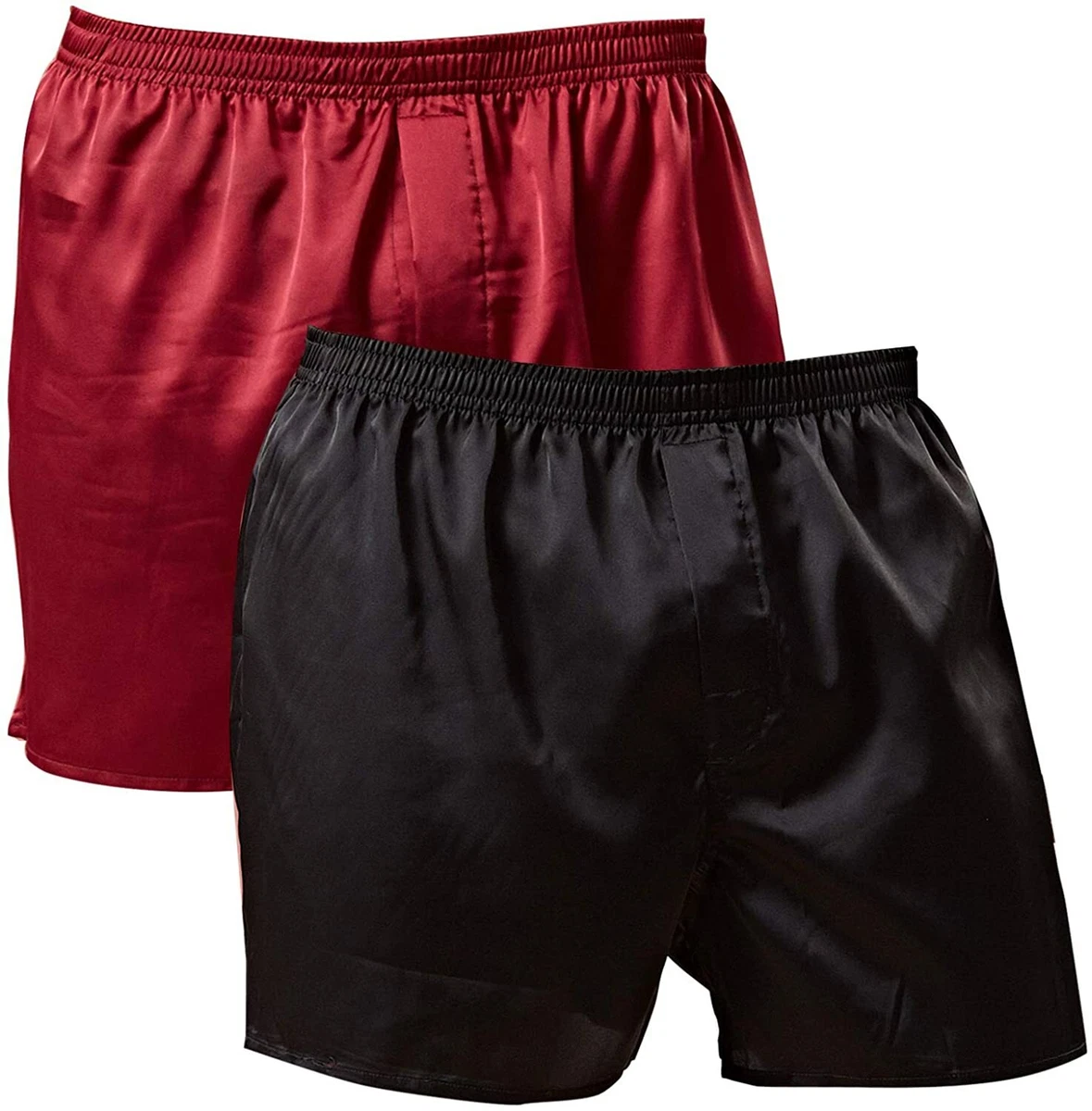 Mens Satin Boxer Shorts Silk Pajamas Bottom Sleepwear Underwear Sleep Shorts