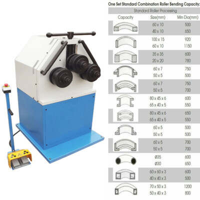 Roll Bender Machine 3 Phase 220 V 3HP Bending Square Round Flat Steel