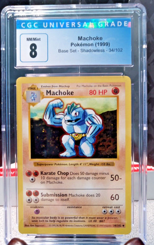 Machoke (Shadowless) graded CGC 8 for sale on eBay