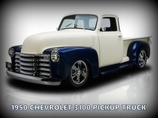 1950 Chevrolet 3100 Pickup Truck New Metal Sign Pristine Hot Rod Restoration
