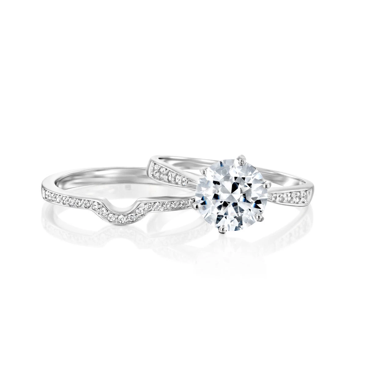 Petite twist clearance diamond engagement ring