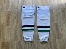 Dallas Stars Game White Pro Stock Socks Adidas L NHL