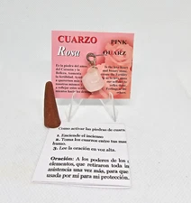 ROSADO CUARZO AMULETO ATRAE AMOR BUENA SUERTE DINERO PIEDRA 100% ORIGINAL 1PC