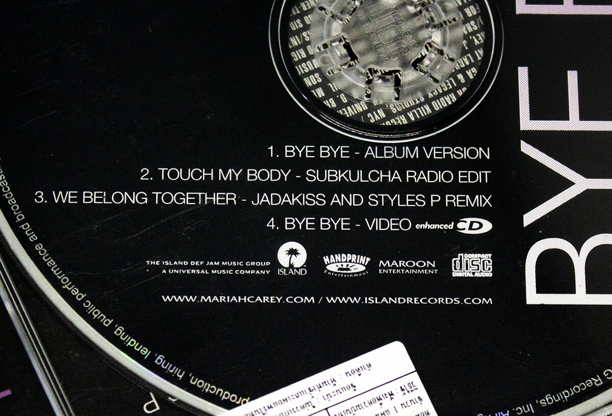Mariah Carey - Bye Bye (Thailand Edition Enhanced CD Single) RARE