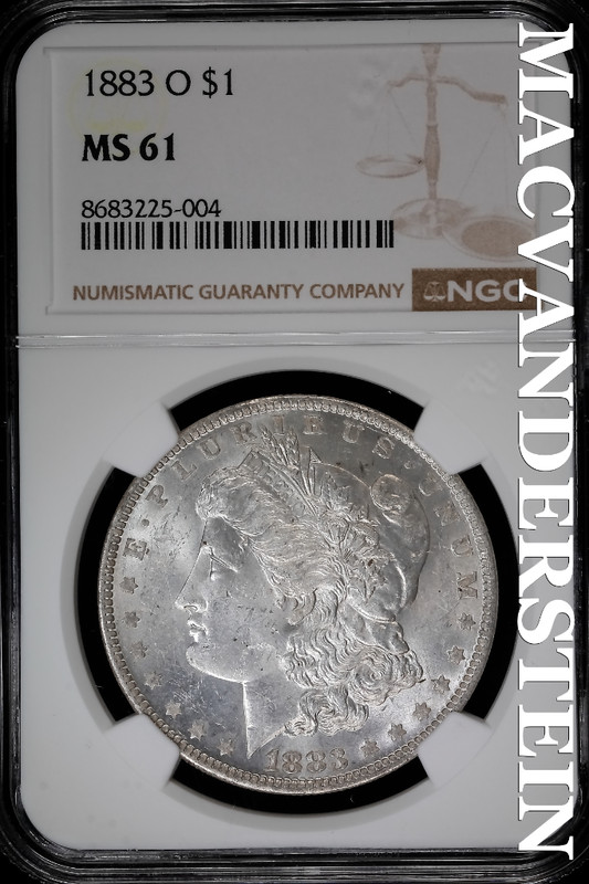 1883-O Morgan Dollar- Silver- NGC MS61 Lustrous- #SLA646