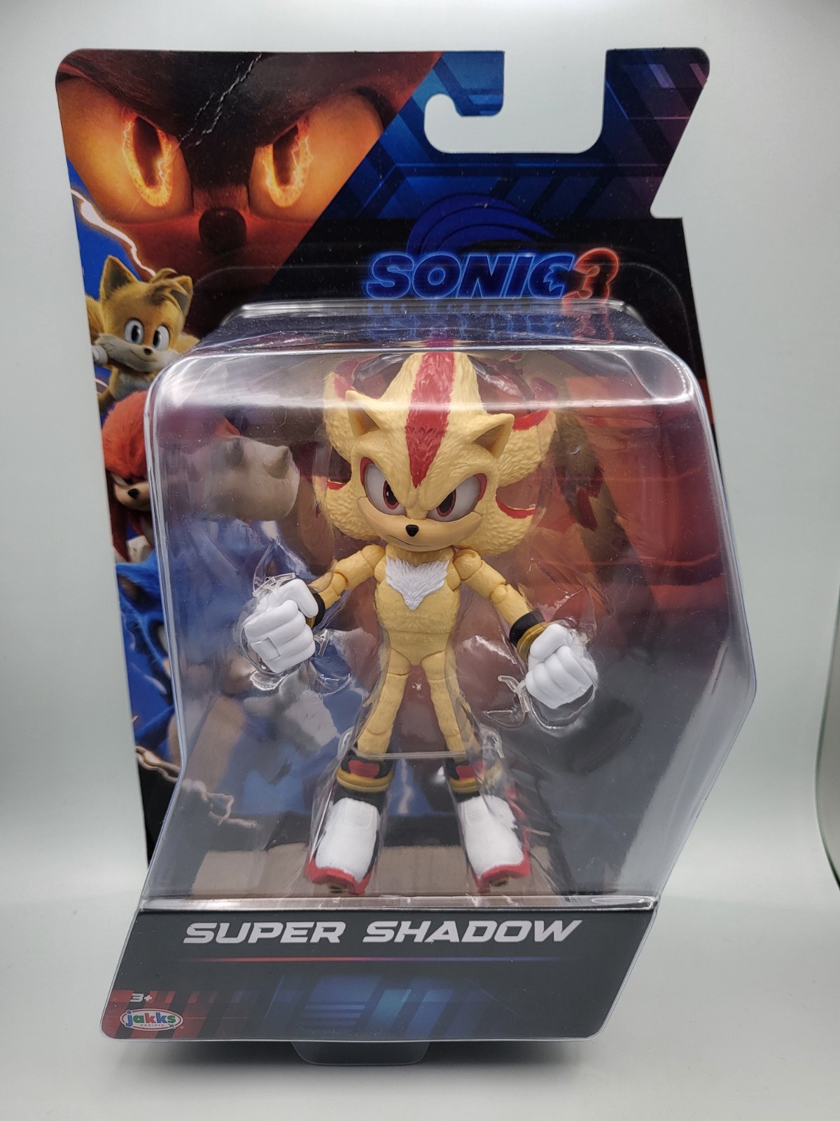 New Sonic The Hedgehog 3 Movie Figure 5"" Super Shadow Jakks Pacific