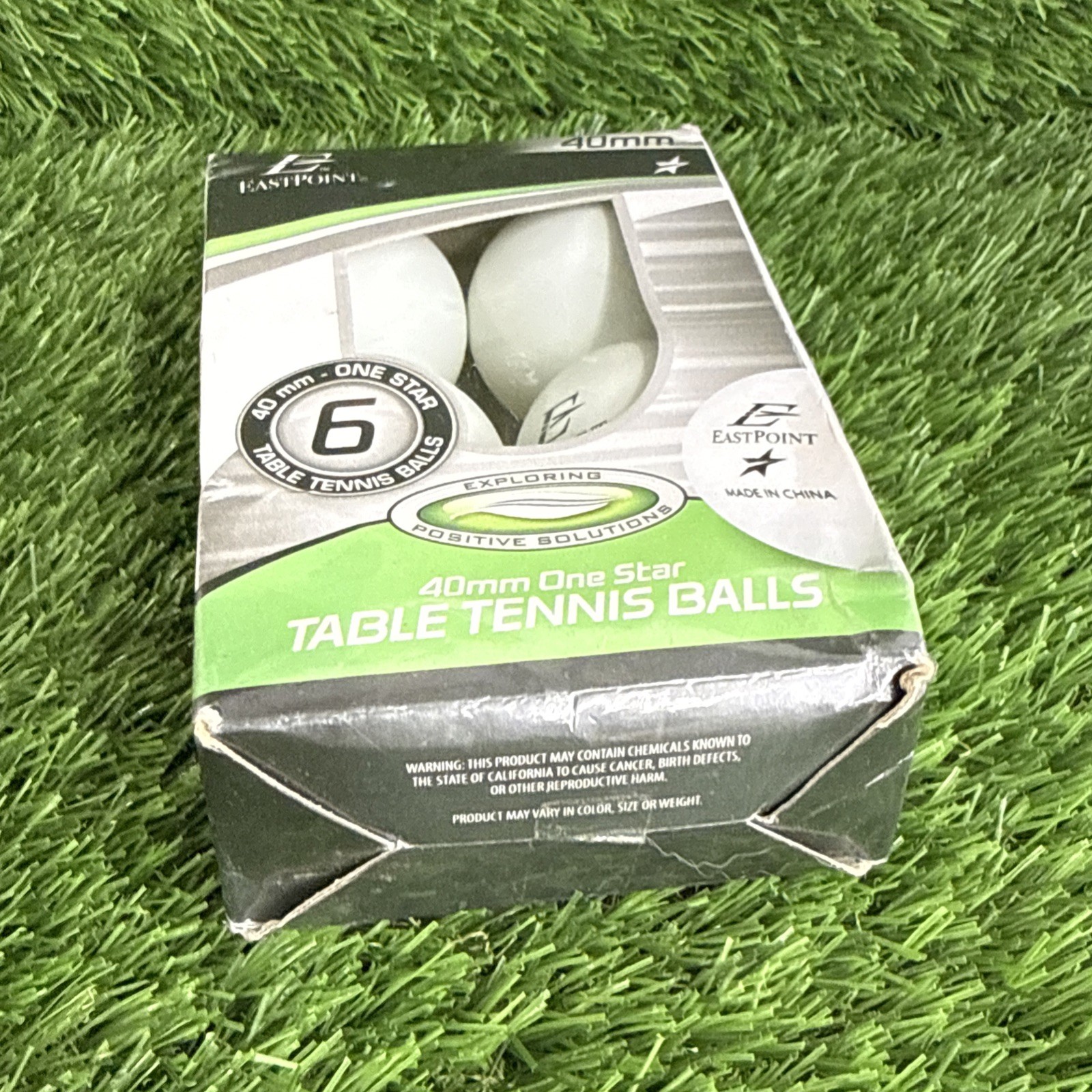 1 Box of 6 EastPoint 1-Star Recreational Table Tennis Balls 40mm White NEW