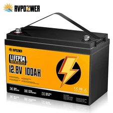 12V 100Ah LiFePO4 Battery Lithium BMS Deep Cycle for RV Marine Solar Off-grid