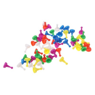60 Stck. Kunststoff Schachfiguren Brett Kartenspiel Halma Teile Zubehör Kinder Geschenk