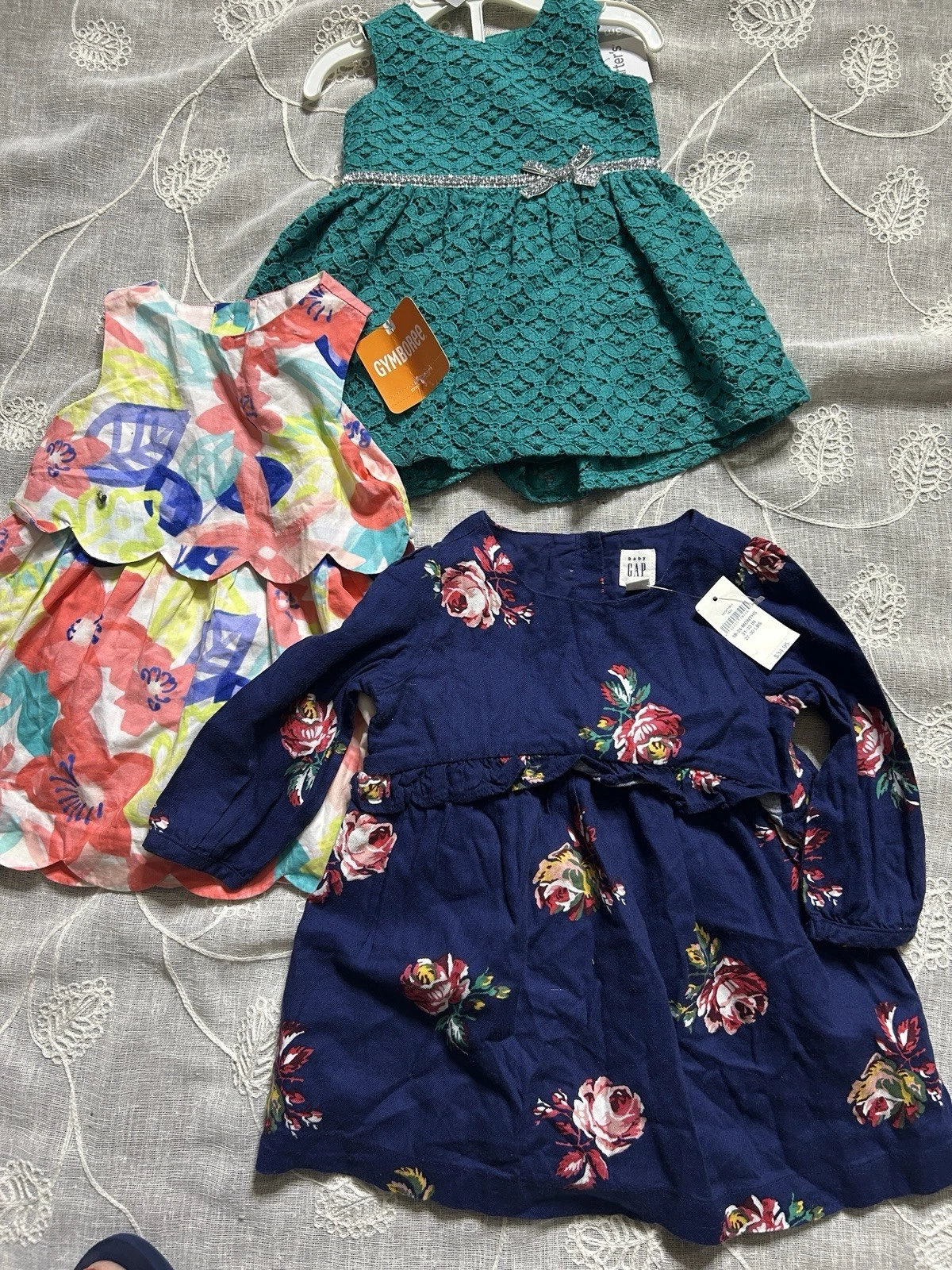 NWT Lot Of Kid Dresses Floral And Embroidered Lace