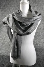 Womens Sparkling Glitter Metallic 68x24 Pashmina Silky Shawl Wrap Wedding Scarf