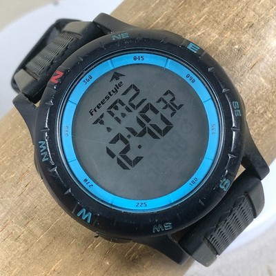 Freestyle Men A126-14 Sport Navigator Silicone Quartz Digital 43mm Watch 7 3/4''