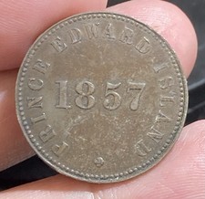 CANADA Price Edward island 1 Penny 1857 Nice Grade 