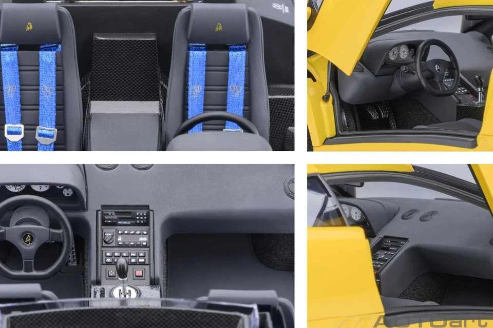 AUTOart 1/18 兰博基尼暗黑破坏神 SE30 Jota 黄色模型汽车日本 — 第 4/4 张图片