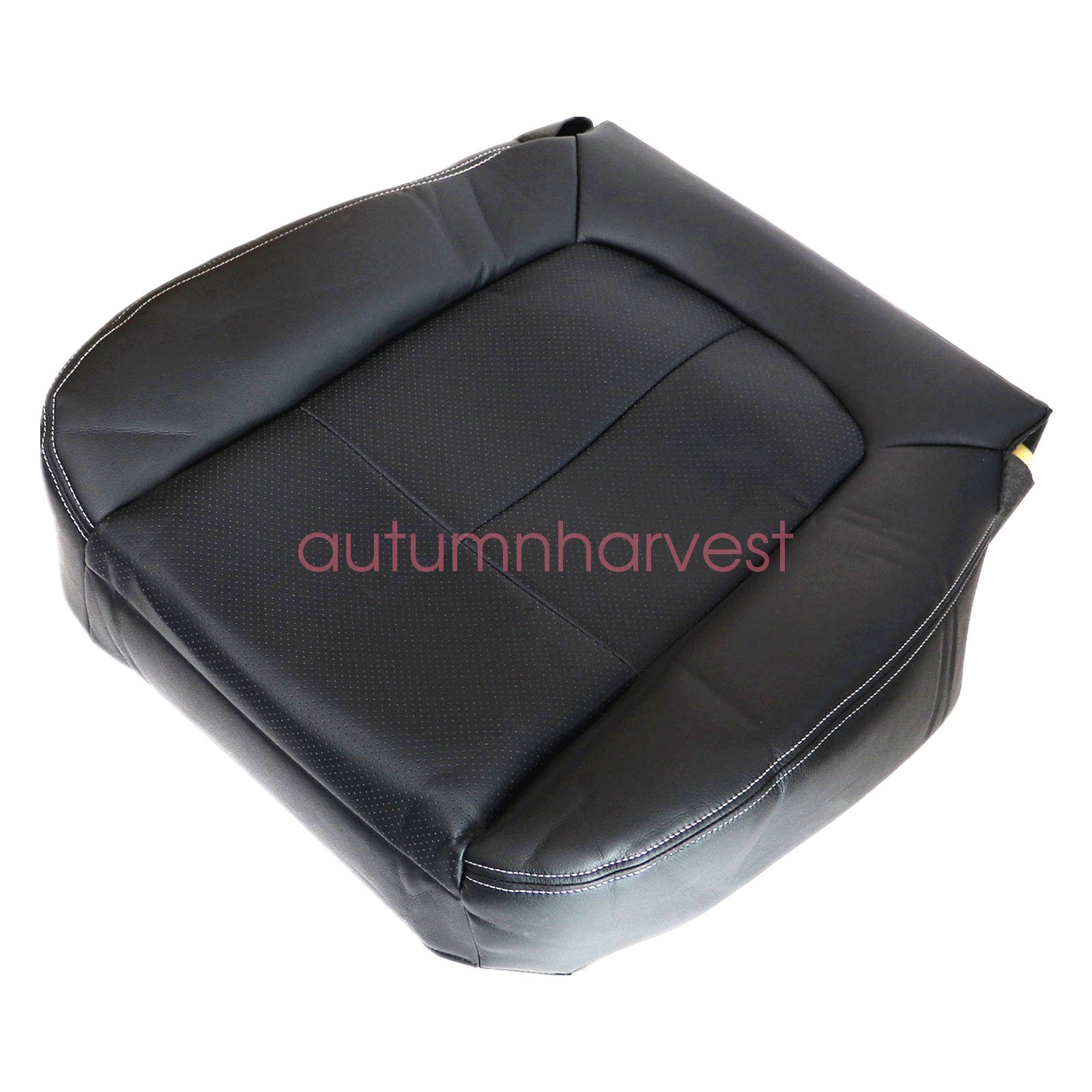 For 2009-2014 Ford F150 Front Bottom & Top Seat Cover Black + Headrest Cover