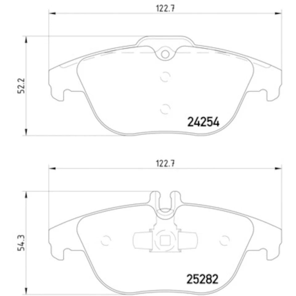 Hella Pagid 355016281 盘式制动垫套装 适用于 10-15 梅赛德斯-奔驰 GLK250 GLK350 — 第 2/4 张图片