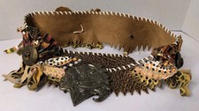 Vintage Handmade Native American Leather Belt w/ Feathers Beads 36.5"