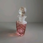 Vintage Perfume Bottles with Glass Stopper Cranberry Crystal Cut Glass. 1 Set 2 — photo 2