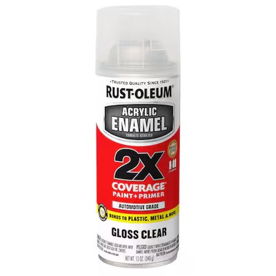 Rust-Oleum 271913 12 Oz. Clear Gloss Acrylic Enamel Auto Body Paint/Primer