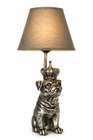 Lamp pug figurine table lamp decorative lamp table lamp dog light pug statue 40 cm