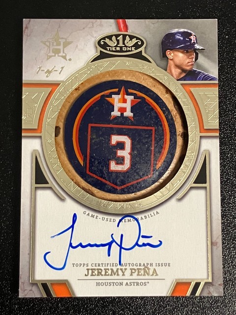 2024 Topps Tier One JEREMY PENA Bat Knob Auto 1/1 - WS MVP - SP SSP Astros