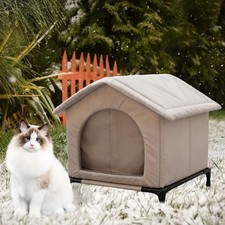 Outdoor Cat House Pet Tent Feral Cat Shelter for Outside Community Garden